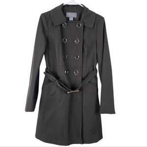 Ann Taylor Brown Belted Trench Coat Double Breasted Women’s XS